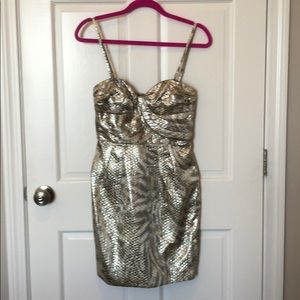 Leifsdottir Reptile Print Mini Dress